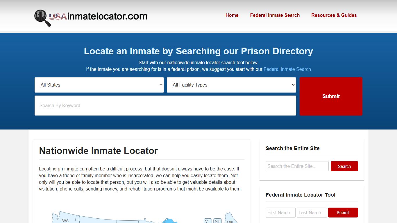 Nationwide Inmate Locator - USA Inmate Locator